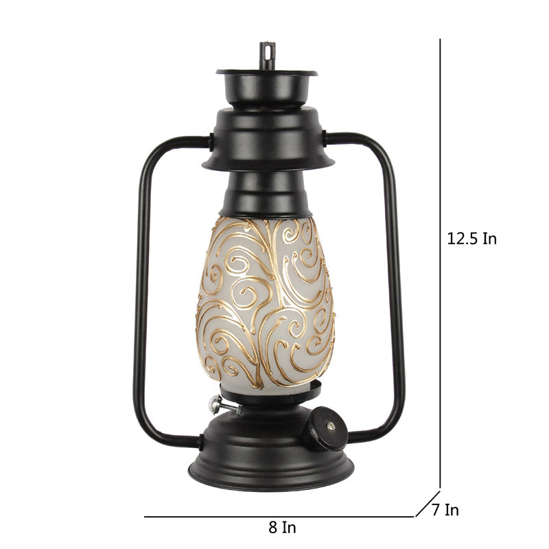 Saagar Mosaic Lantern Iron Wall Lamp - Black media 7