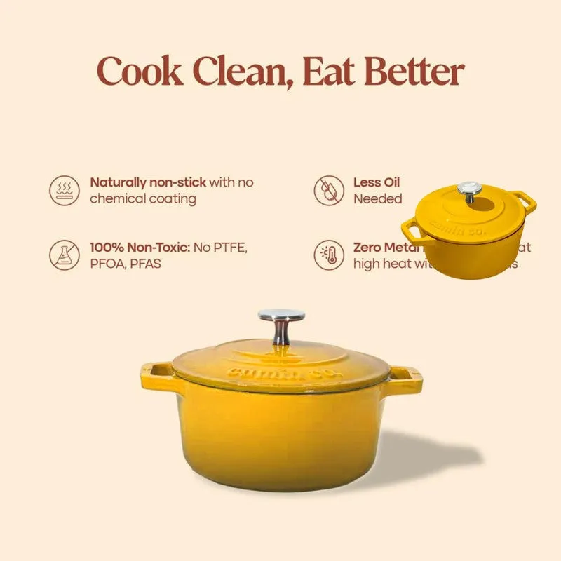 Cumin Co Enamel Cast Iron Cooking Pot - 4000 mL media 6