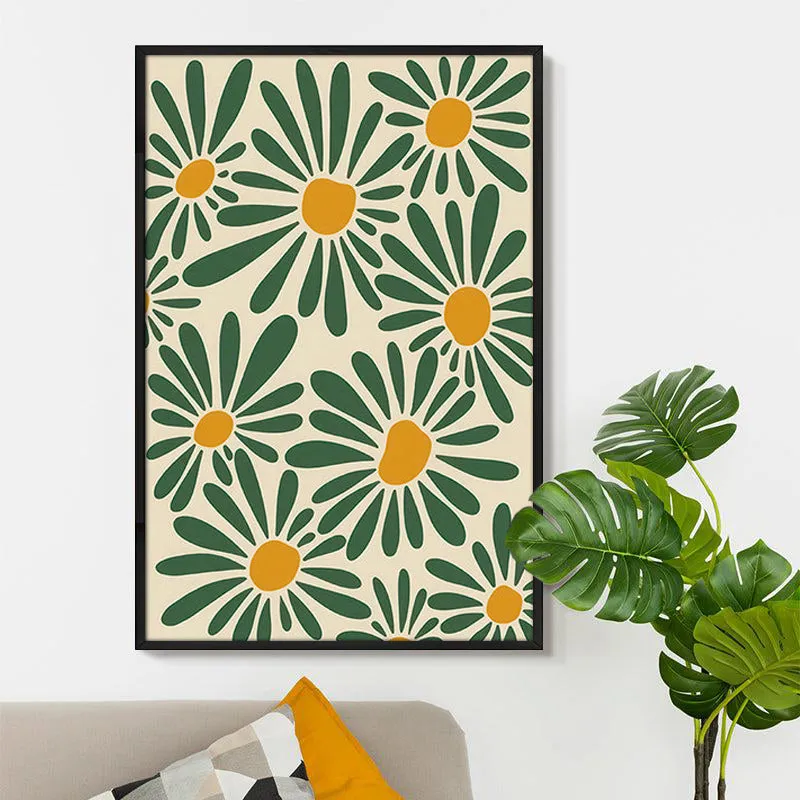 Bellis Maris Floral Wall Painting With Frame media 5