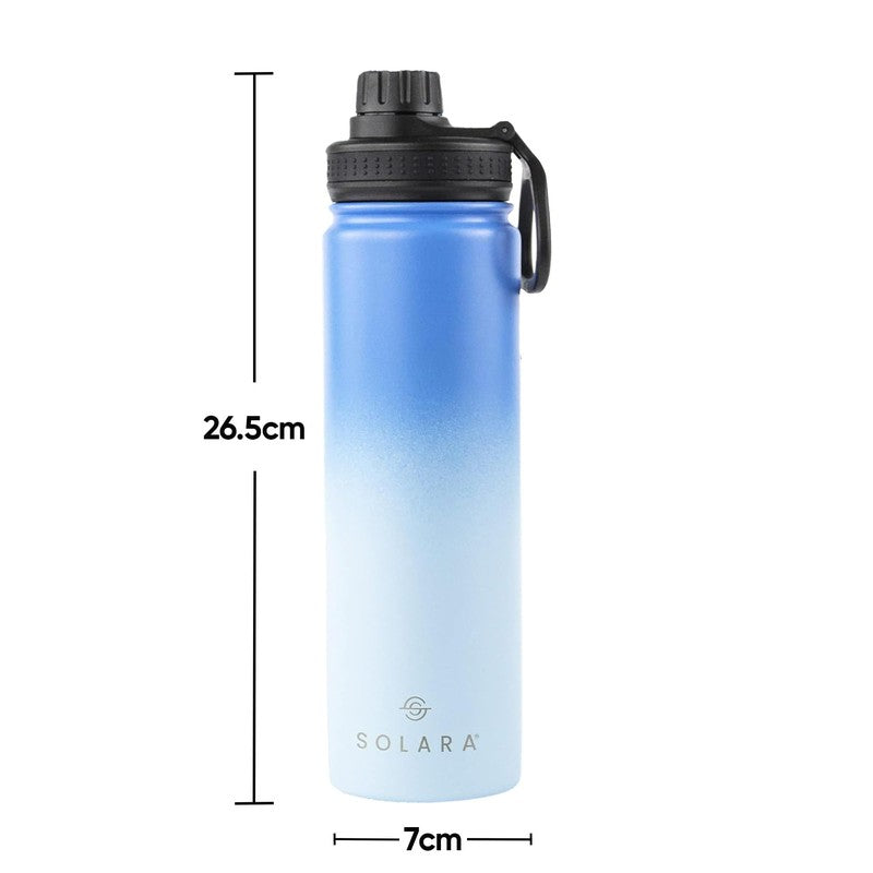 Solara Insulated Stainless Steel Bottle (650 mL) - Blue & Black media 8