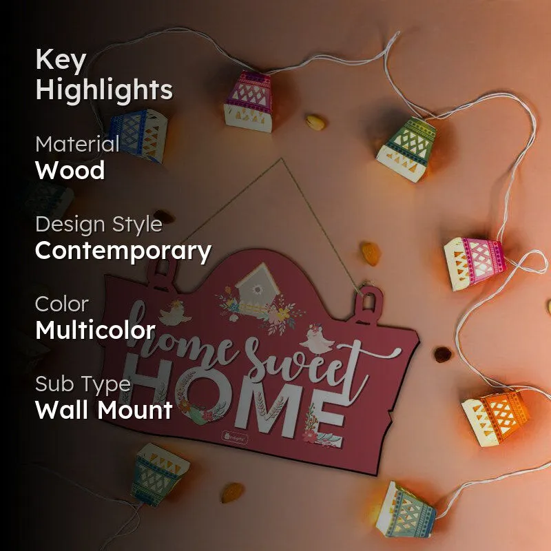 Sweetest Home Wooden Wall Accent (Red) - Two Piece Set media 2