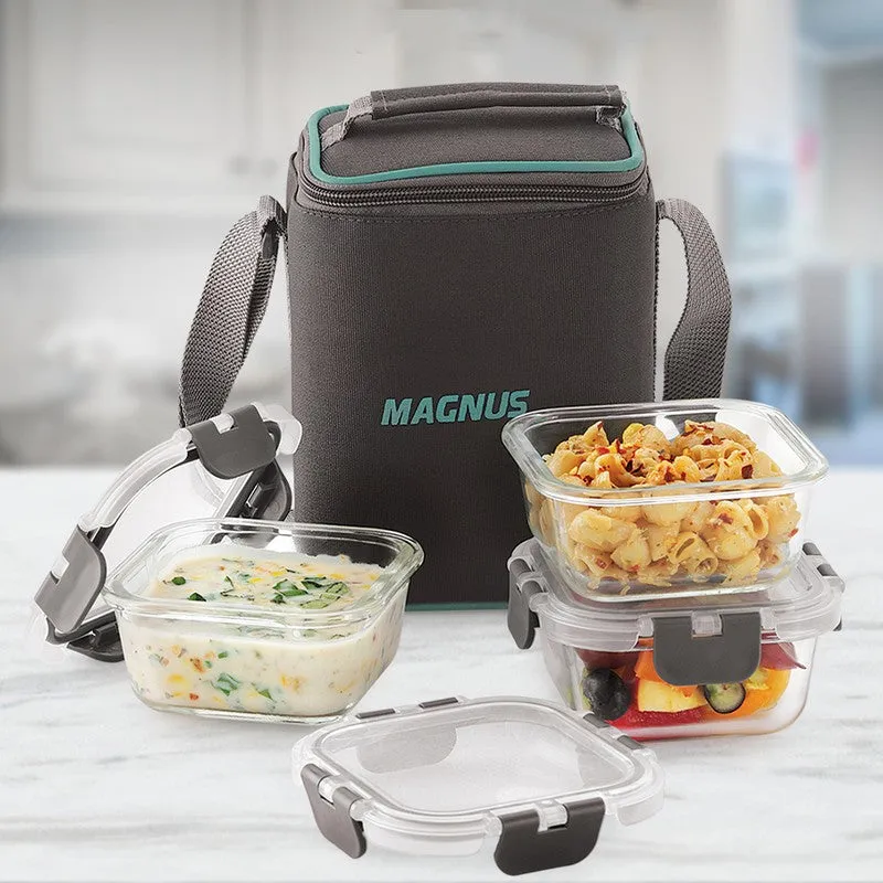 Norva Pack Lunch Box with Lunch Bag - Four Piece Set media 4