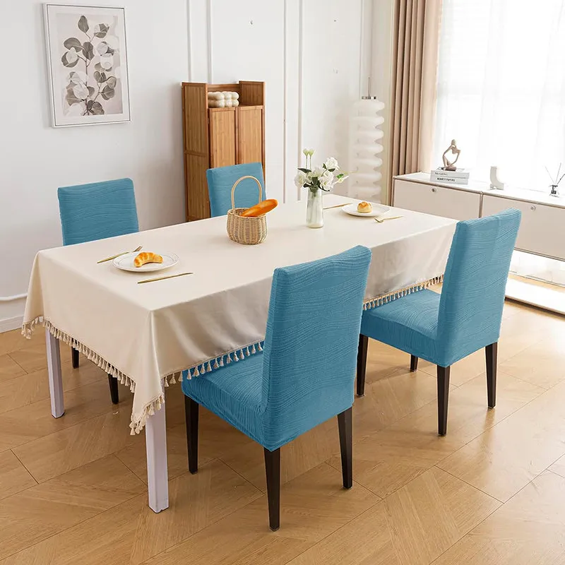 Wrapiq Solid Chair Cover (Light Blue) - Set Of Four media 1