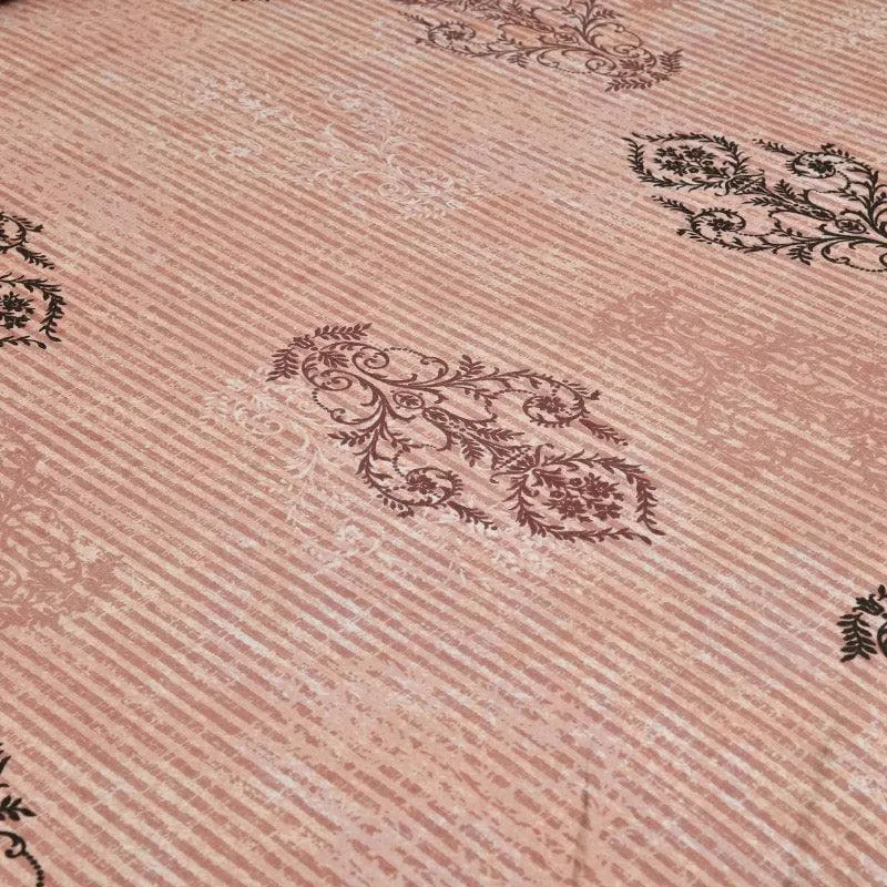 Mayurankh Printed Cotton Bedsheet (Peach) - 160 TC media 5