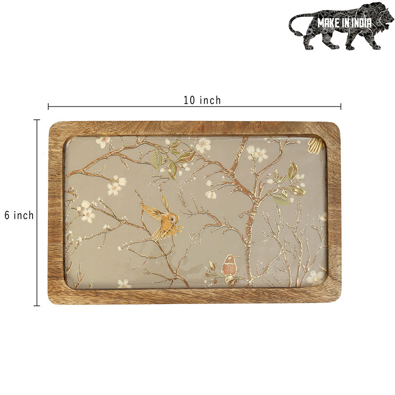 Ethereal Vines Mango Wood Platter - Rectangle media 7