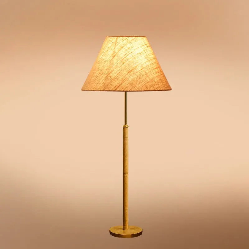 Earth Tone Wooden Floor Lamp - Brown media 5