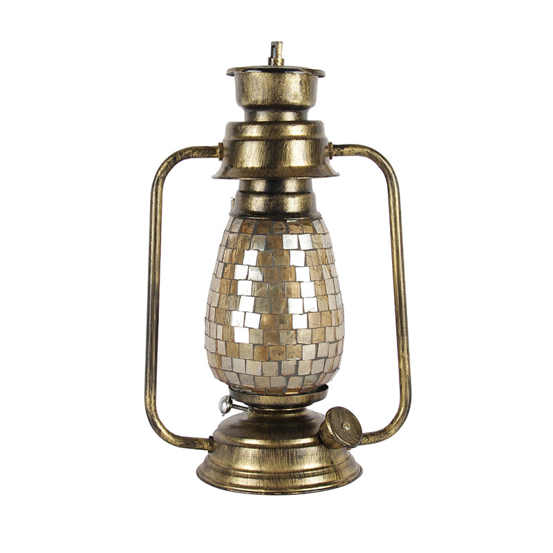 Avina Mosaic Lantern Iron Table Lamp - Gold media 4
