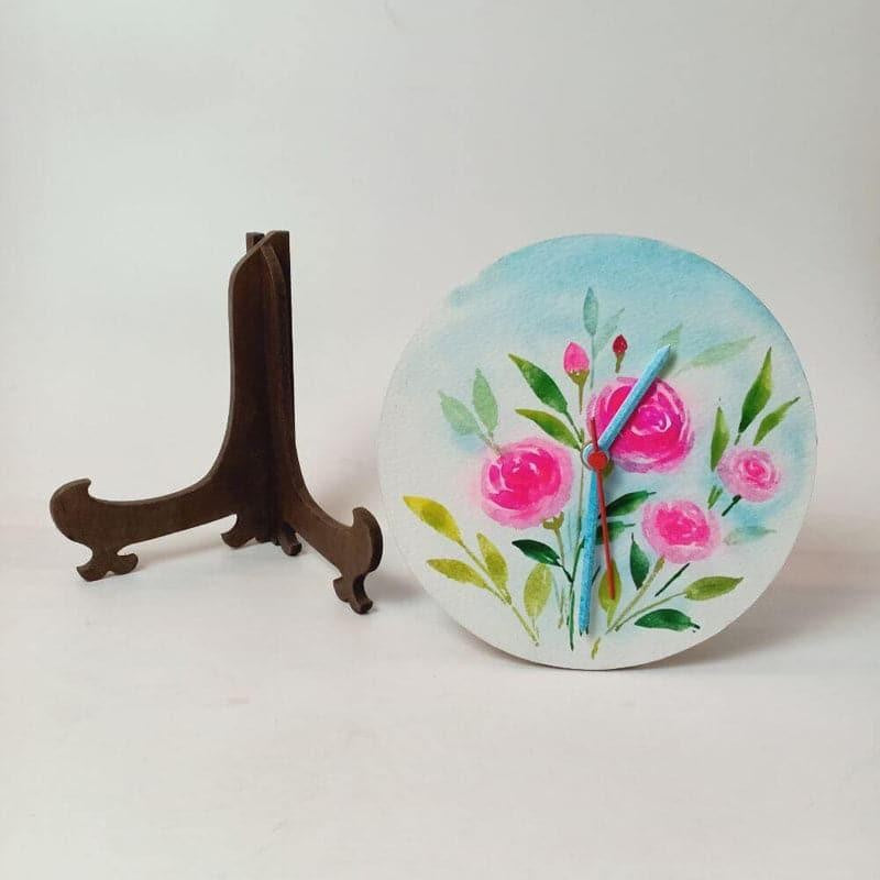 Parcha Blossom Handpainted Table Clock media 5