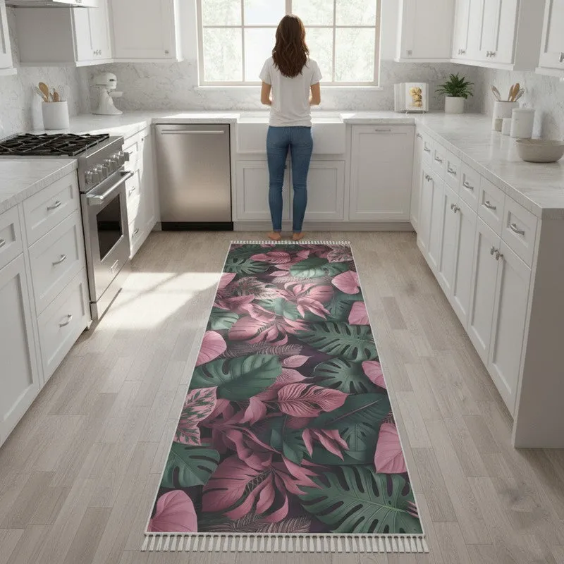 Midnight Monstera Runner Rug media 6