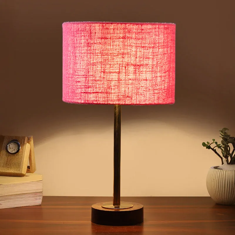 Sienna I Rodin Wooden Table Lamp - Pink,Gold,Brown media 1
