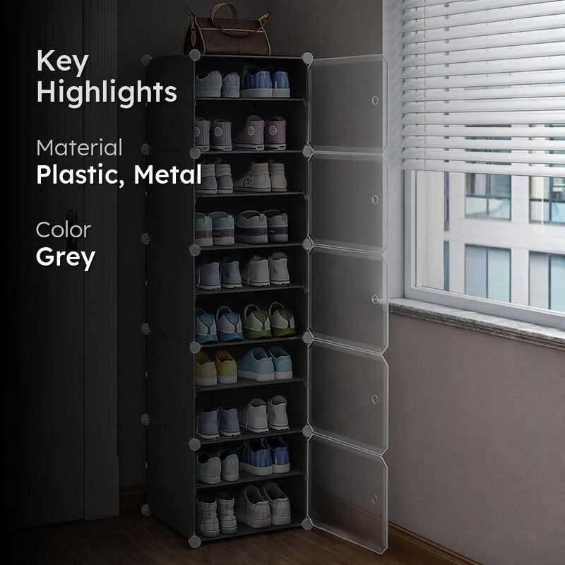SlimWay Grey Plastic & Metal Shoe Racks media 2