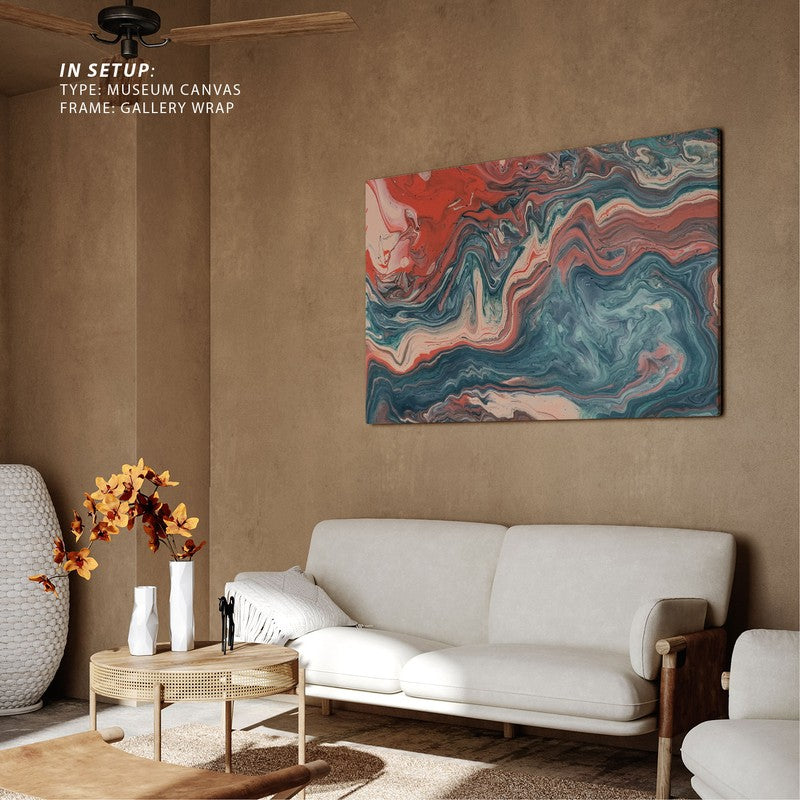 Subtle Abstract Art Canvas Painting - Black Frame media 6