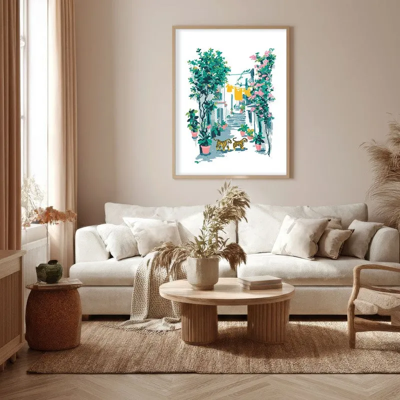 Outdoor Living Canvas Wall Painting - Brown Frame media 5