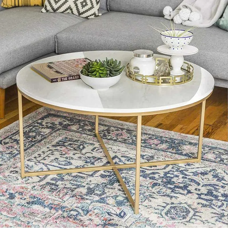 Equinox Form Accent Table with Marble Top media 1