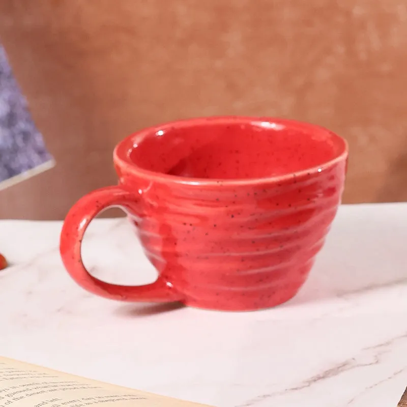 Alessia Ceramic Tea Cup (230 mL)/Red) media 1
