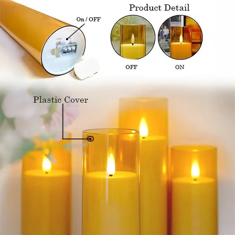 AuraFlame Decorative LED Battery Candle - Set Of Three media 6