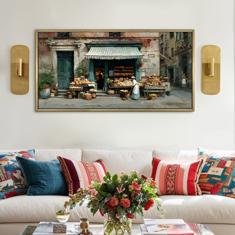 MorningBake Canvas Wall Painting With Frame