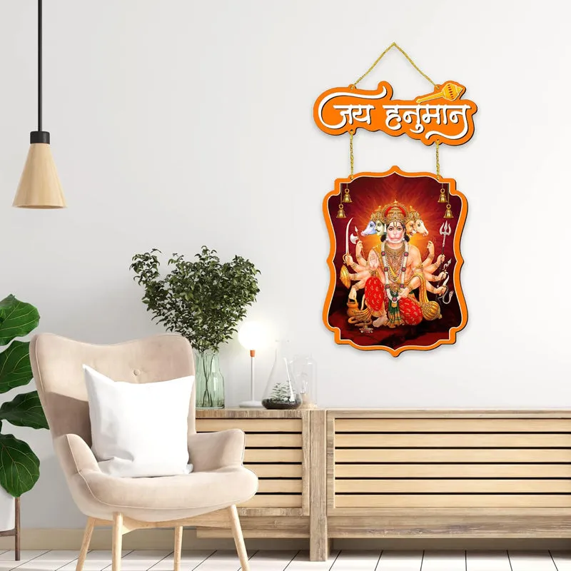 Jai Hanuman Polyester & MDF Wall Hanging media 1