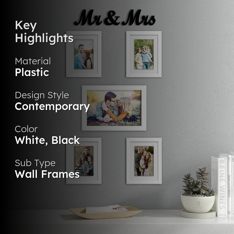 Mr & Mrs Photo Frame - Set Of Six media 2