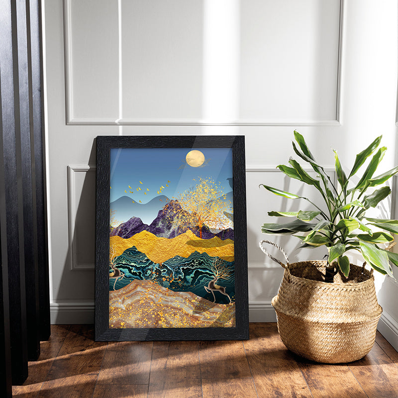 Glittery Landscape Wall Painting media 3