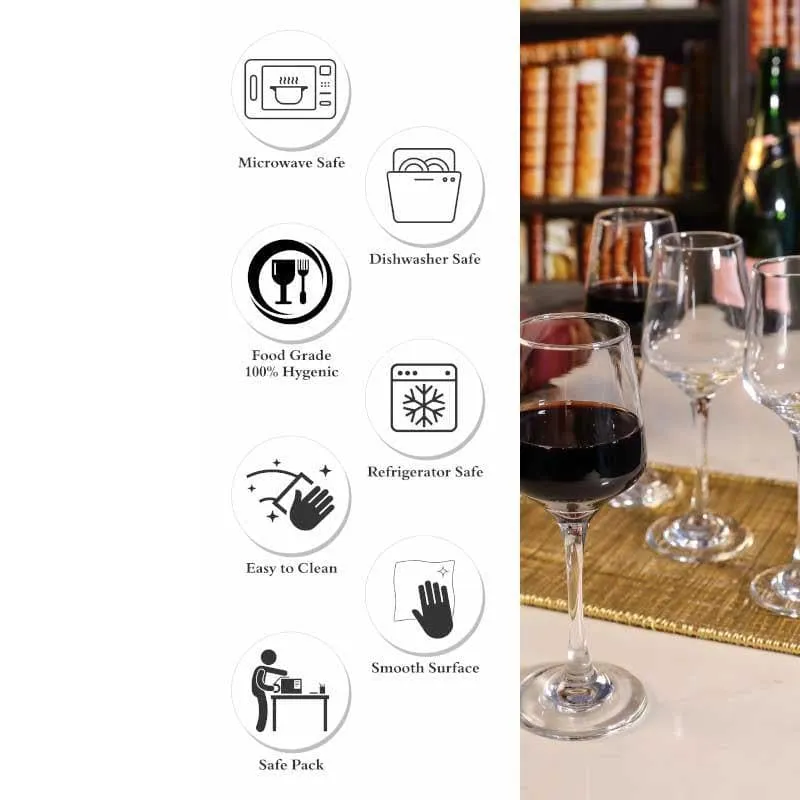 Bruzzo Red Wine Glasses (230 ml ) - Set Of Six media 6