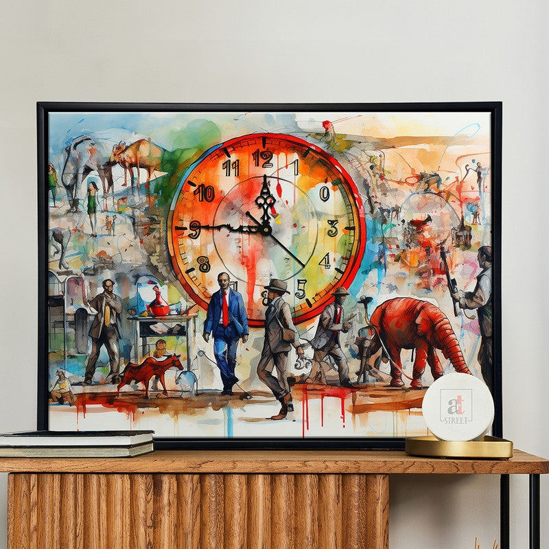 Form & Flow Wall Art With Clock
