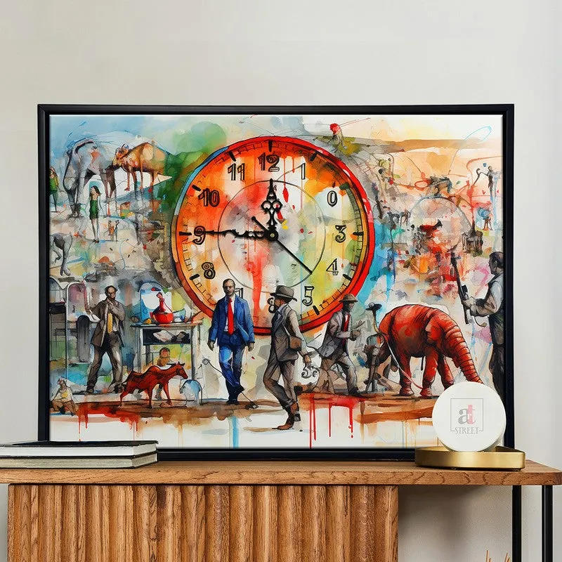 Form & Flow Wall Art With Clock media 1