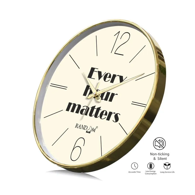 Every Hour Matters Round Analog Wall Clock - Off White media 7
