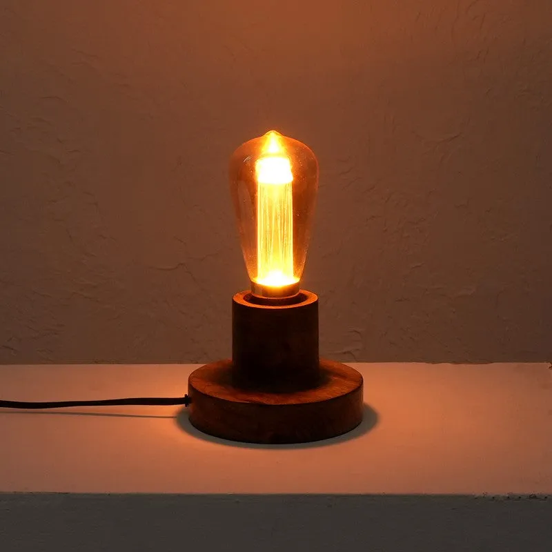 Fig Living Naked Bulb Glass Table Lamp - Brown media 1