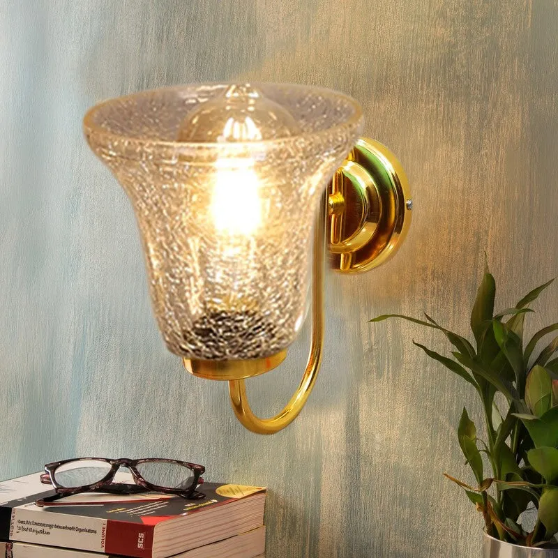 Crystal Flare Golden Base Glass Wall Lamp media 4
