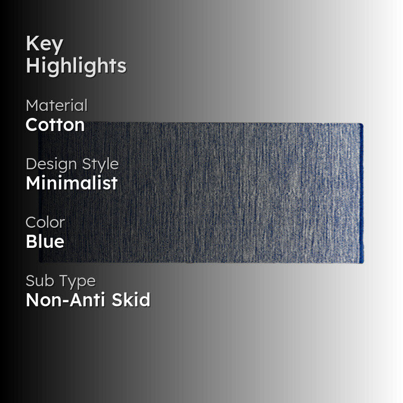 Artivine Cotton Runner Rug - Blue media 2