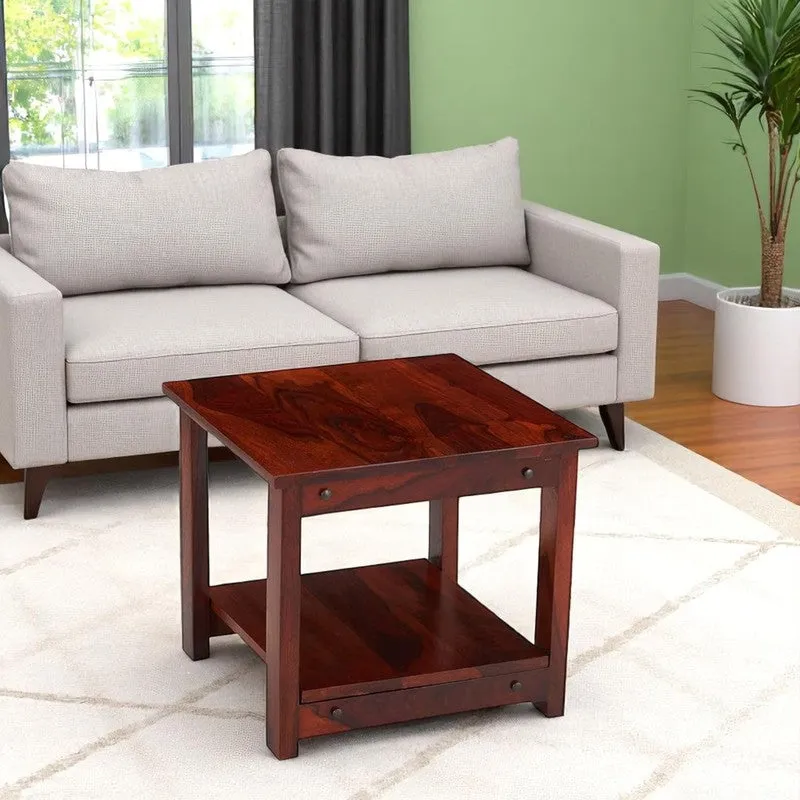 Yavex Sheesham Wooden Center Table - Dark Brown media 3