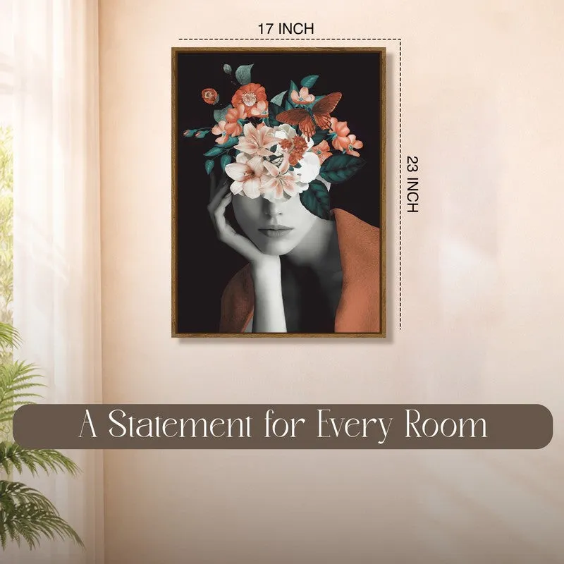 Vogue Bloom Canvas Wall Art With Frame media 10
