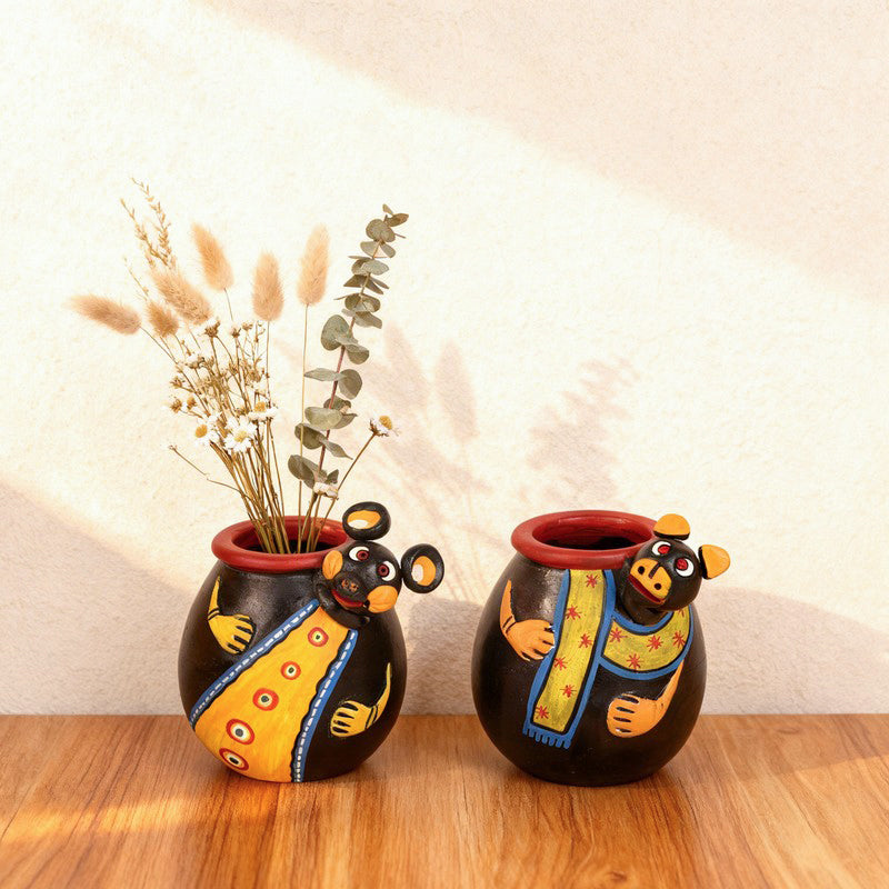 Urshia Terracotta Vase - Set of Two