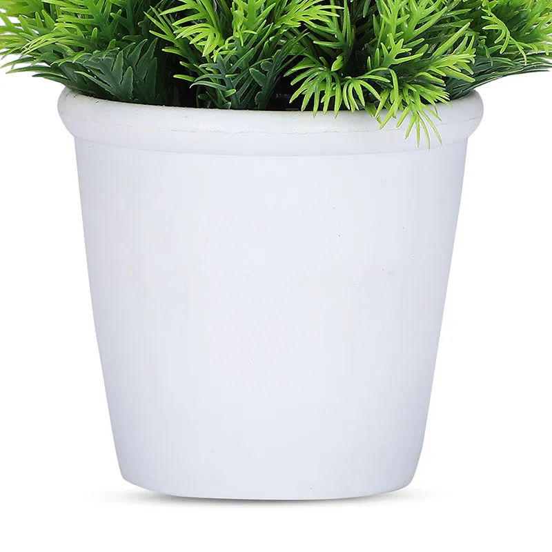 Aalto Artificial Plant With Black Plastic Pot (Green & Purple) - Set Of Two media 2