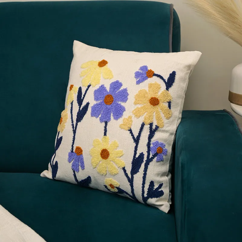 Andean Bloom Embroidered Cushion Cover media 6