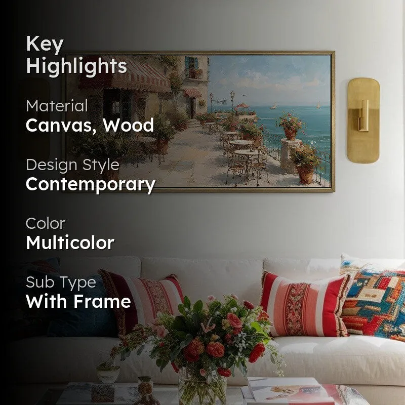 Harbor Light Canvas Wall Painting With Frame media 2