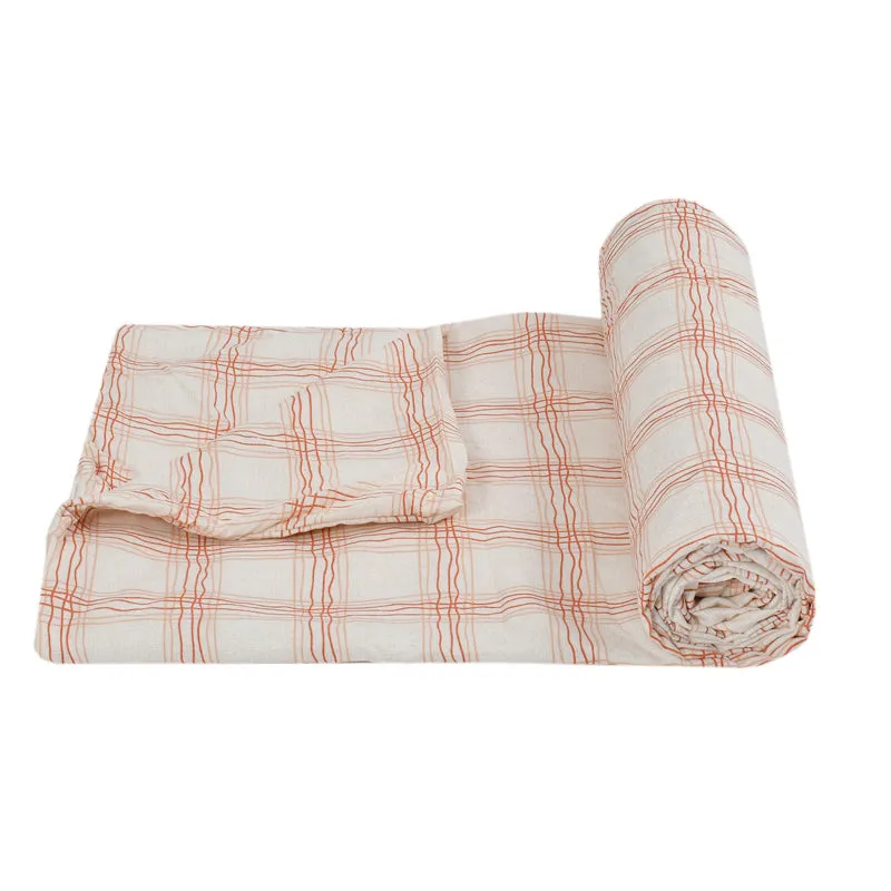 Trellis Tranquility Cotton Duvet Cover (Brown) - 210 TC media 5
