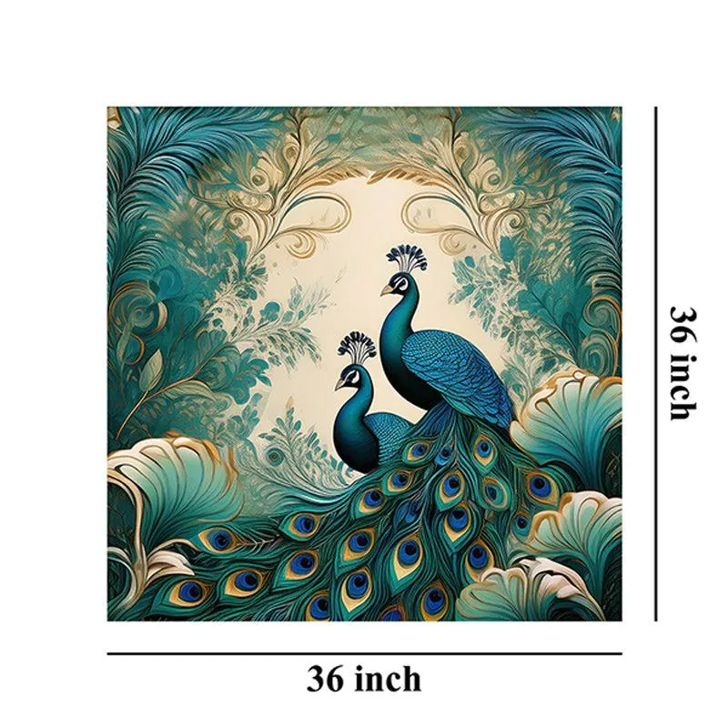 Graceful Peacocks Poly Canvas Wall Painting media 9