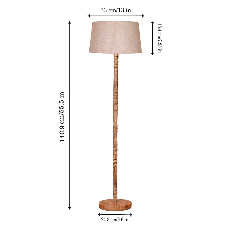 Elfin Neo Wooden Floor Lamp - Beige media 7