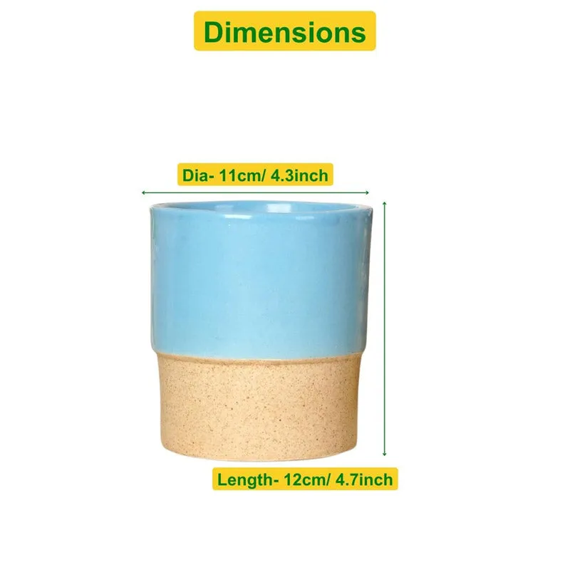 Abinsha Ceramic Pot - Blue media 6