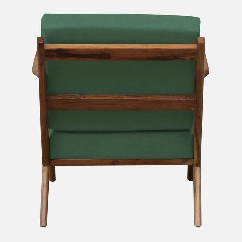 Metrona Acacia Wood Accent Chair - Green media 6