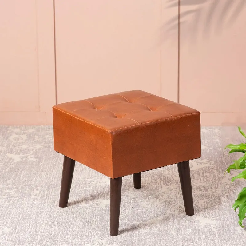 Timber Block Ottoman - Orange media 1