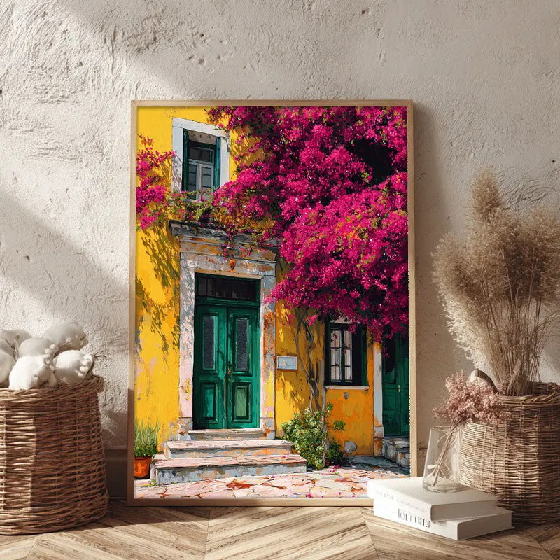 Blooming Wall Canvas Wall Painting - Brown Frame media 3