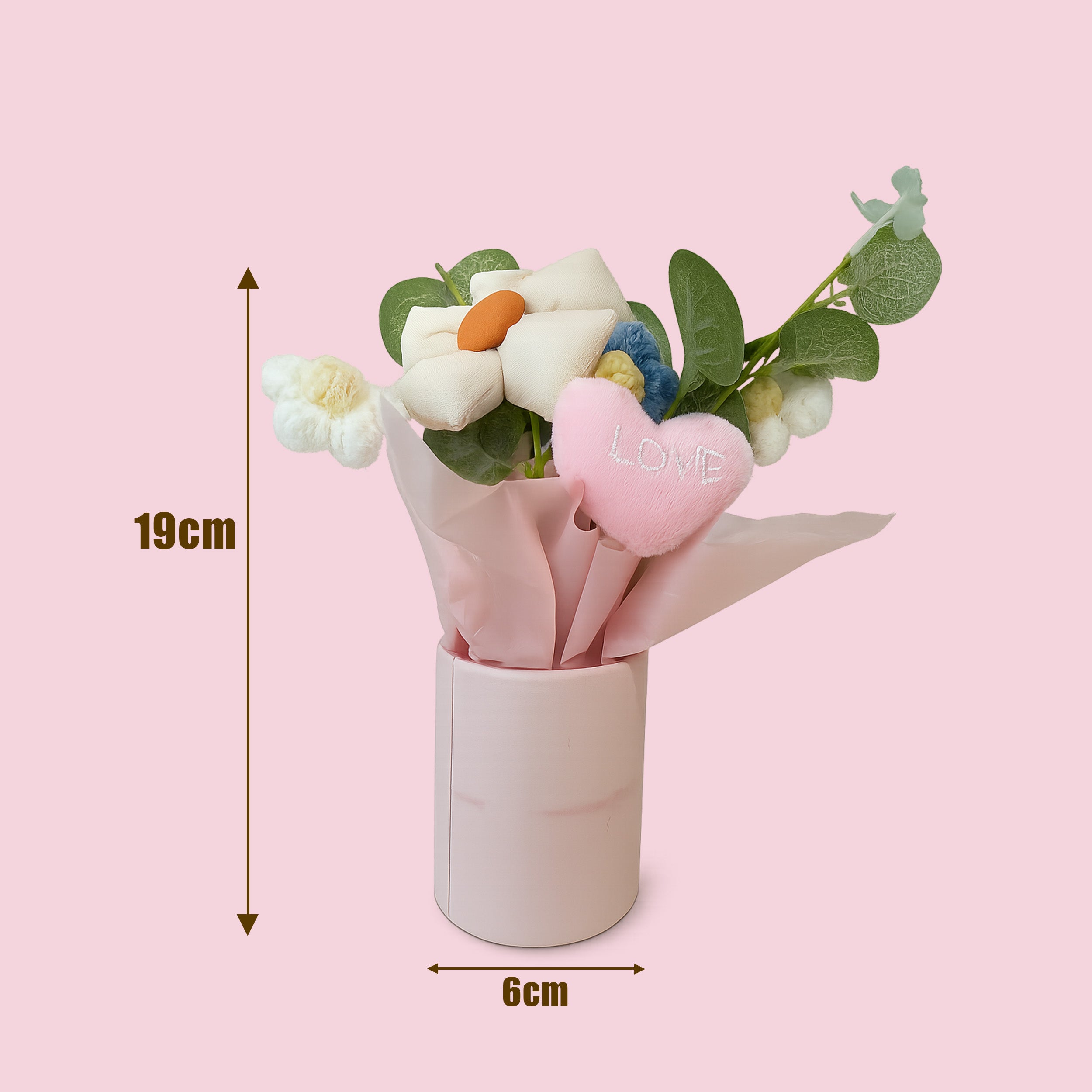 CylSprout Artificial Flower With Vase - Pink media 4