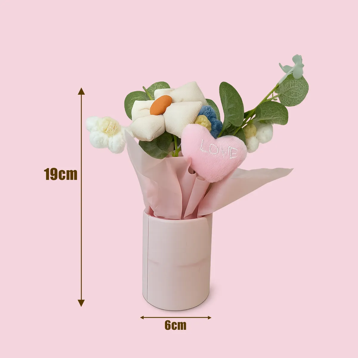 CylSprout Artificial Flower With Vase - Pink media 4