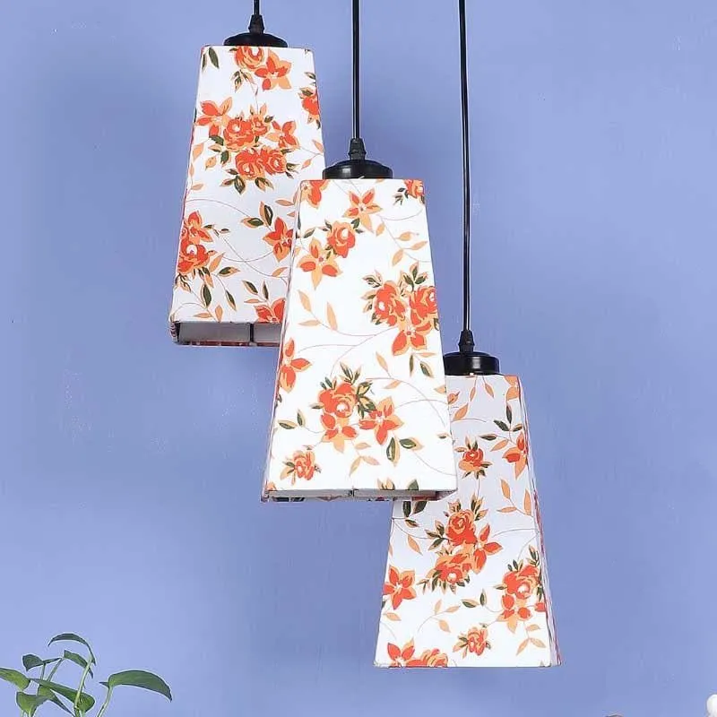 Orange Fleur Cluster Ceiling Lamp media 5