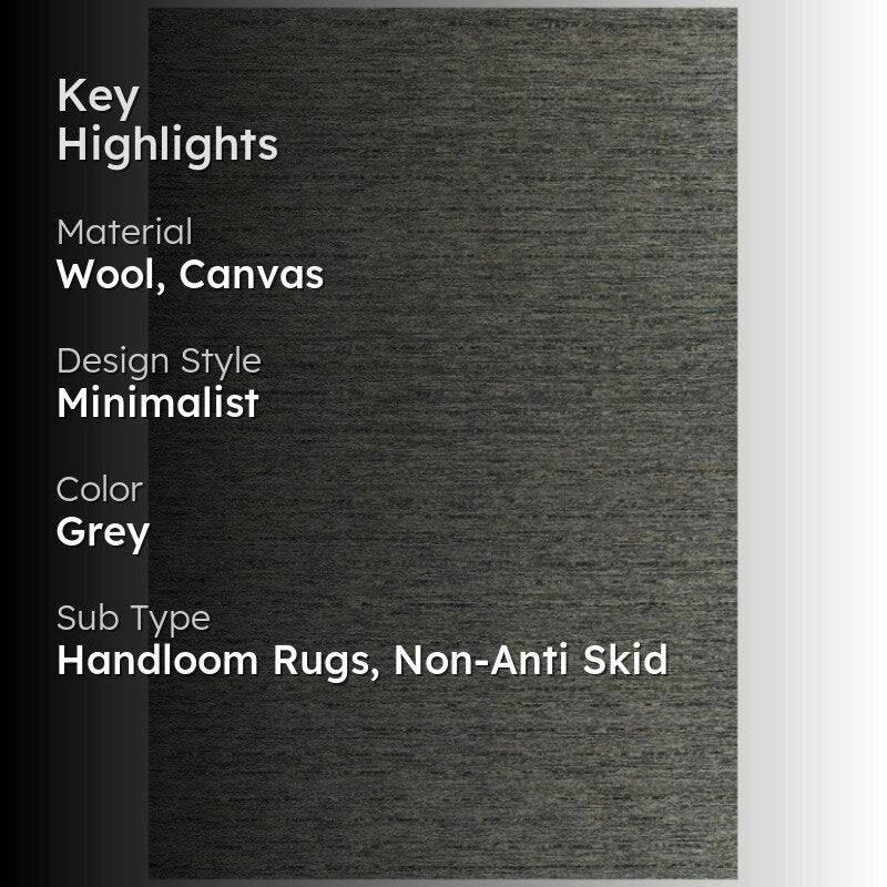 Leyla Hand Woven Wool Rug - Dark Grey media 2