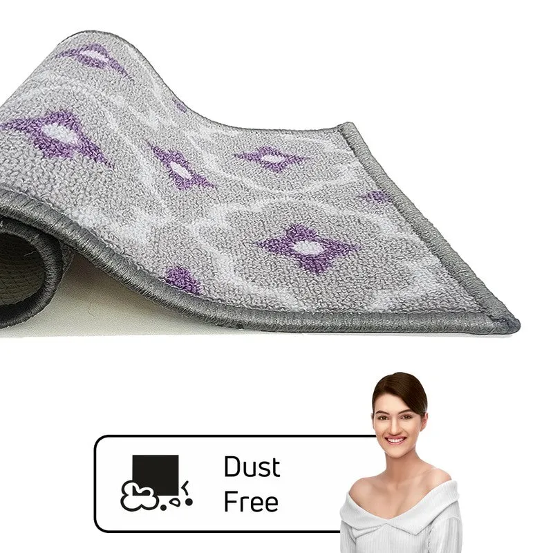 Eris Floral Nylon Door Mats - Purple,Grey media 5