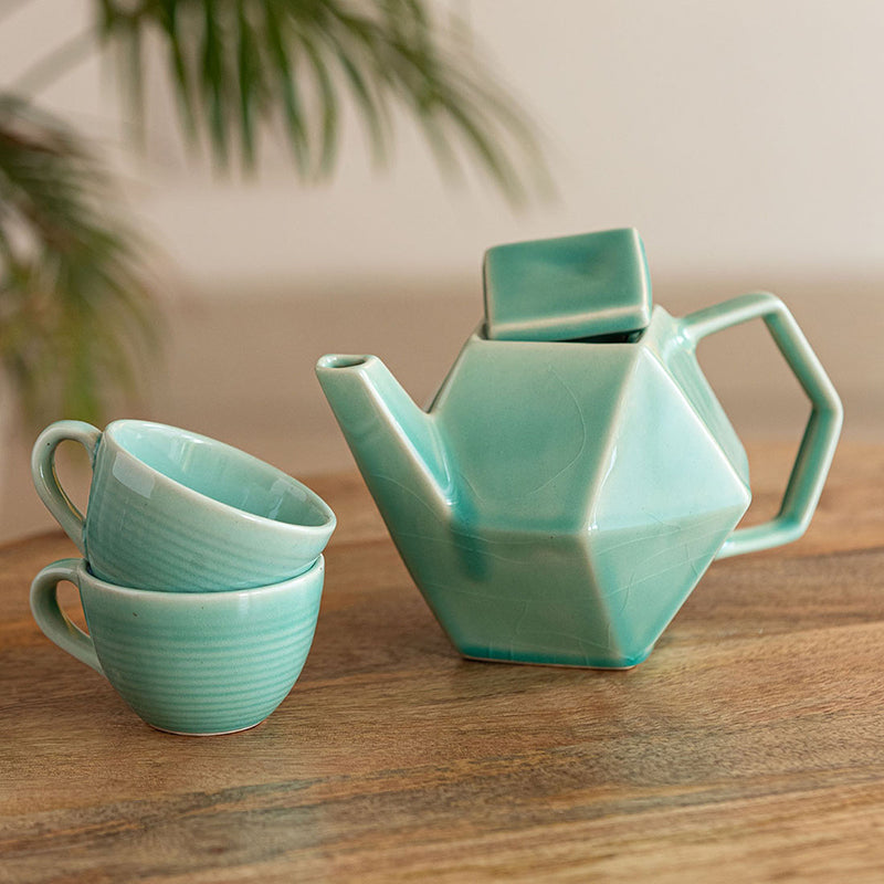 Zen Cha Ceramic Tea Set (840 mL/130 mL) - Three Piece Set
